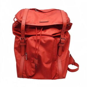 Gucci Backpack Shima Nylon Leather Red